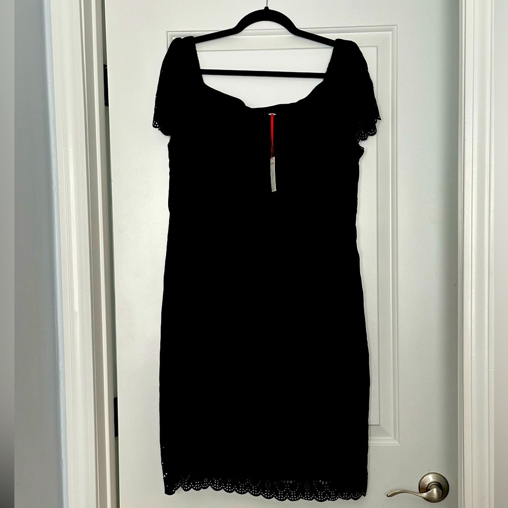 NWT Elle Square Neck Black Dress